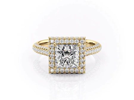 The Kylie Set With A 3.5 Carat Princess Moissanite For Discount