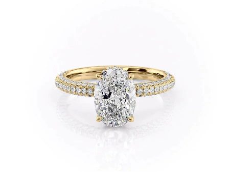 The Celine Set With A 1.5 Carat Oval Moissanite Online