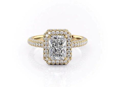 The Kylie Set With A 1.5 Carat Radiant Moissanite For Cheap