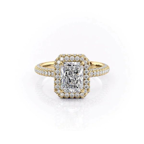 The Kylie Set With A 1.5 Carat Radiant Moissanite For Cheap