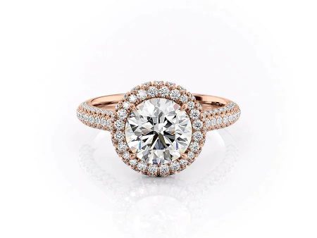 The Kylie Set With A 4 Carat Round Moissanite Hot on Sale