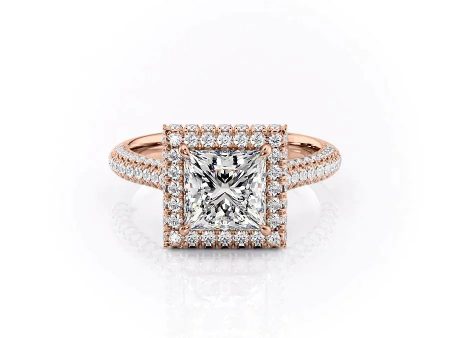 The Kylie Set With A 2 Carat Princess Moissanite Cheap