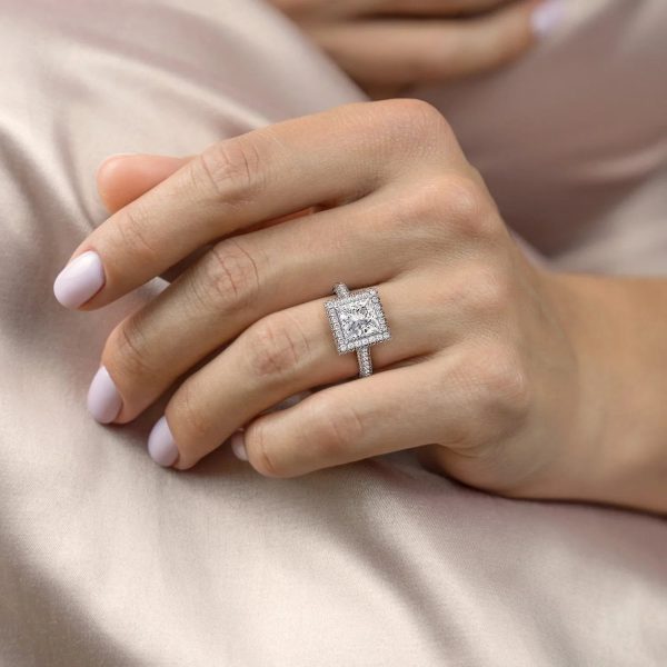 The Kylie Set With A 1 Carat Princess Moissanite Sale