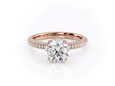 The Celine Set With A 2.5 Carat Round Moissanite Online