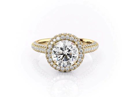 The Kylie Set With A 3 Carat Round Moissanite Cheap